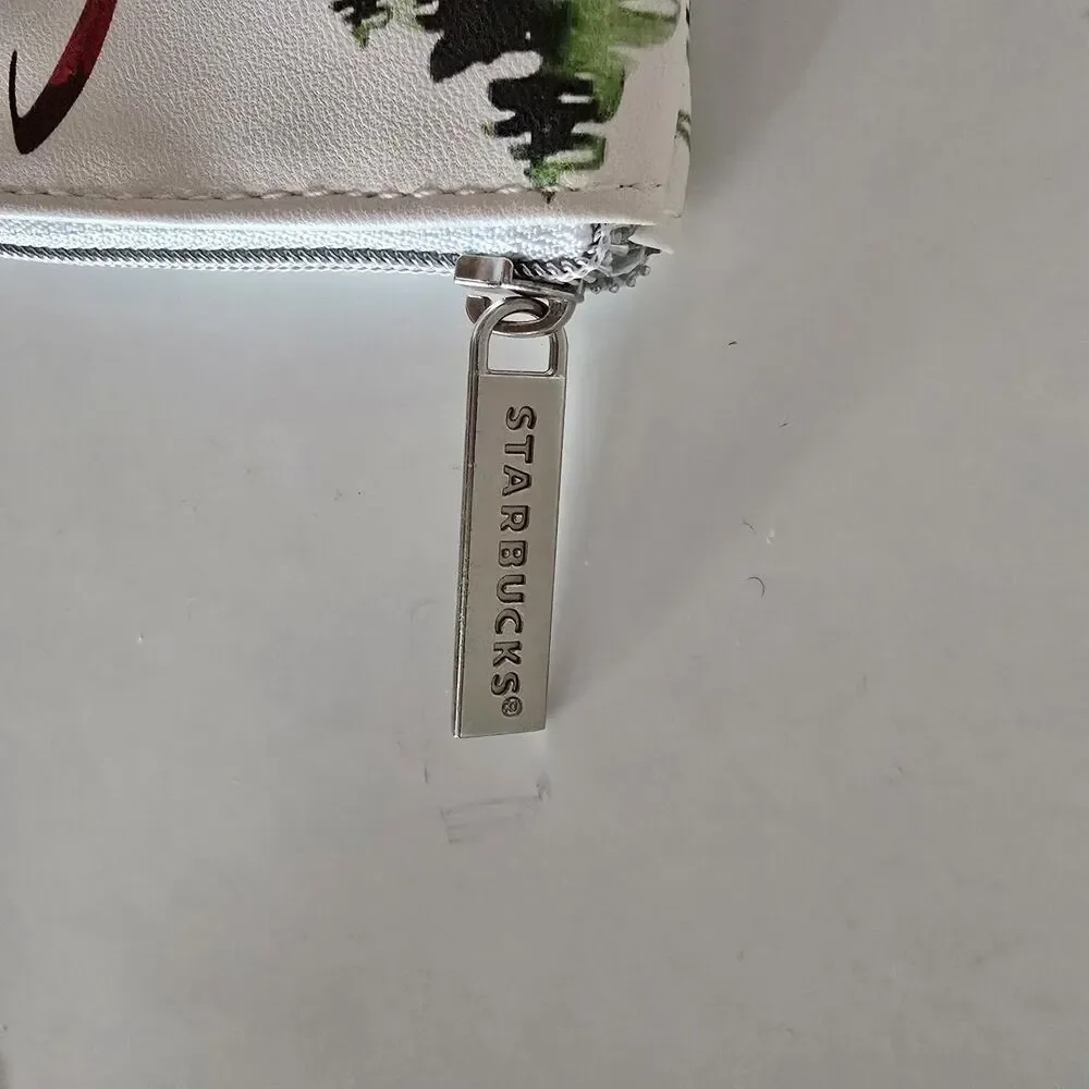 Starbucks California Coin Purse Key Chain Holder Pouch Small Bag White Bear